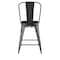 Flash Furniture Black Metal Stool with Black Poly Seat ET-3534-24-BK-PL1B-GG - alternate 10